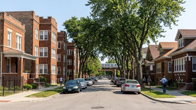 Chicago, Illinois residential neighborhood street