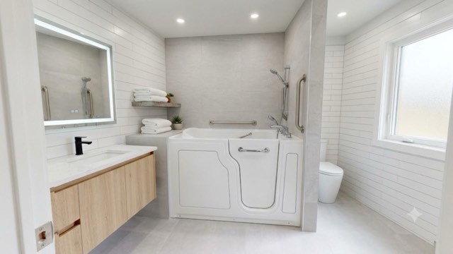 Walk-In Tub Installation in progress in a Chicago, IL bathroom